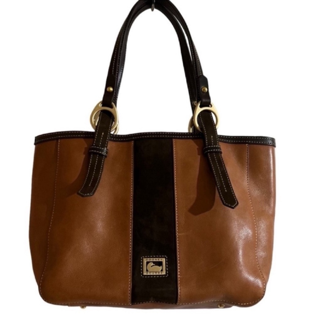 Dooney & Bourke Brown and Dark Brown Leather Tote